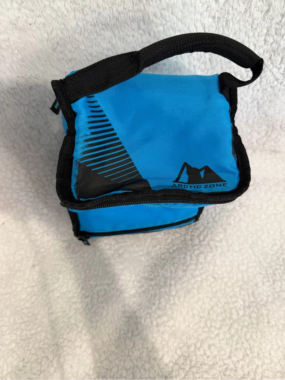 Blue Insulated Lunch Bag with Black Trim